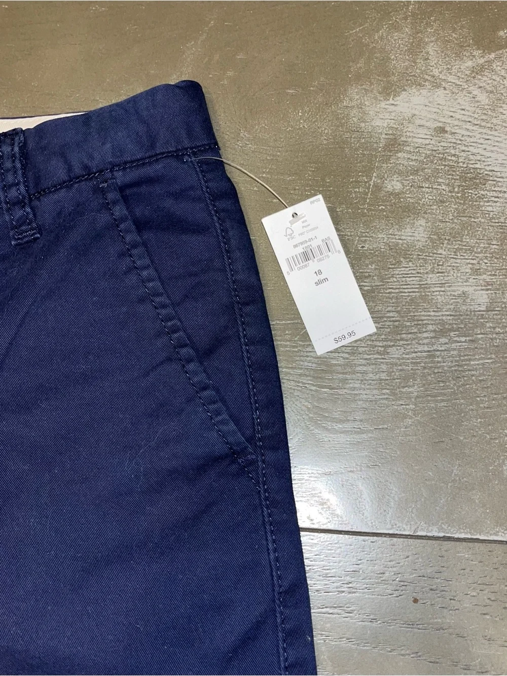 Gap Kids NavyBlue Shorts Casual Flat Front NWT 18 Slim Boys